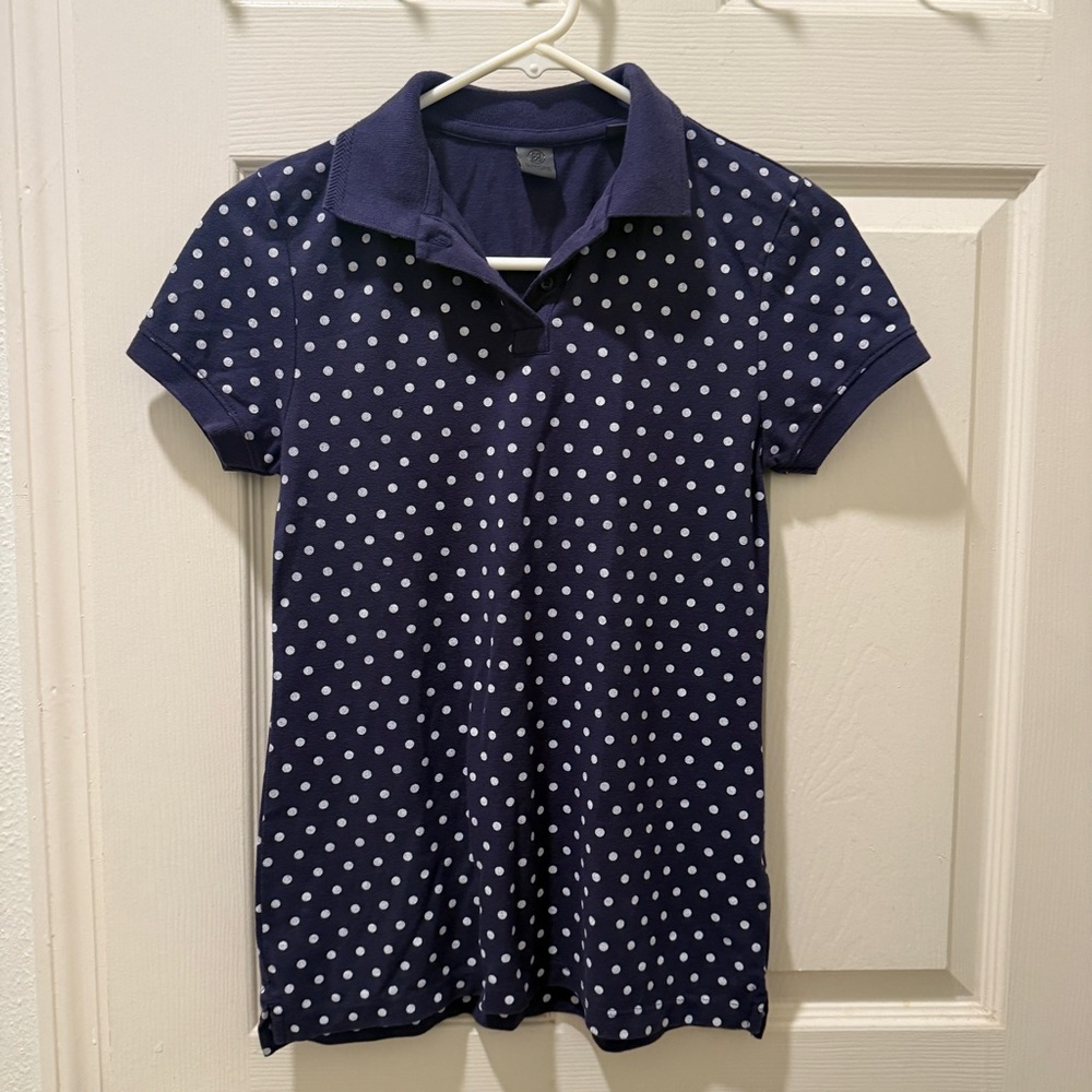 Womens Golf Navy Polka Dot Polo Shirt
